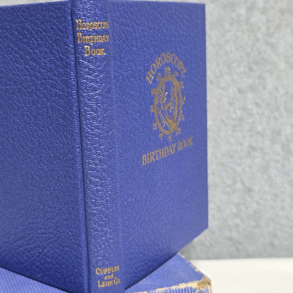 Cupples & Leon Co. Horoscope Birthday Book Special Binding Gold Stamped w/ Box - Picture 3 of 14